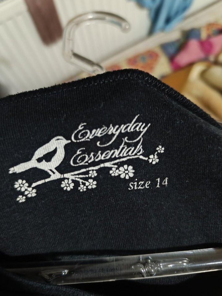 Siyah Kadın Kısa Kollu Basic Tişört - Görsel 3