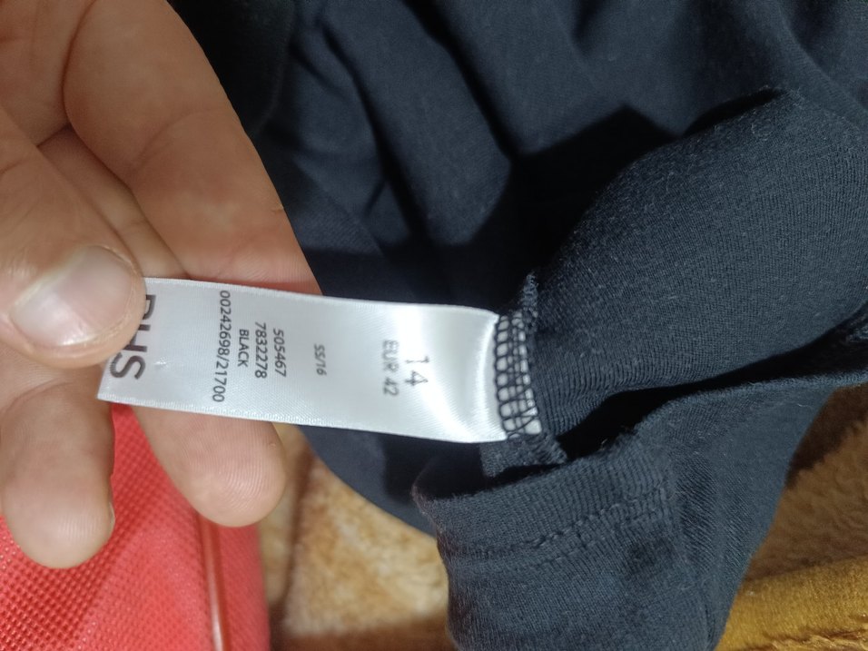 Siyah Kadın Kısa Kollu Basic Tişört - Görsel 4