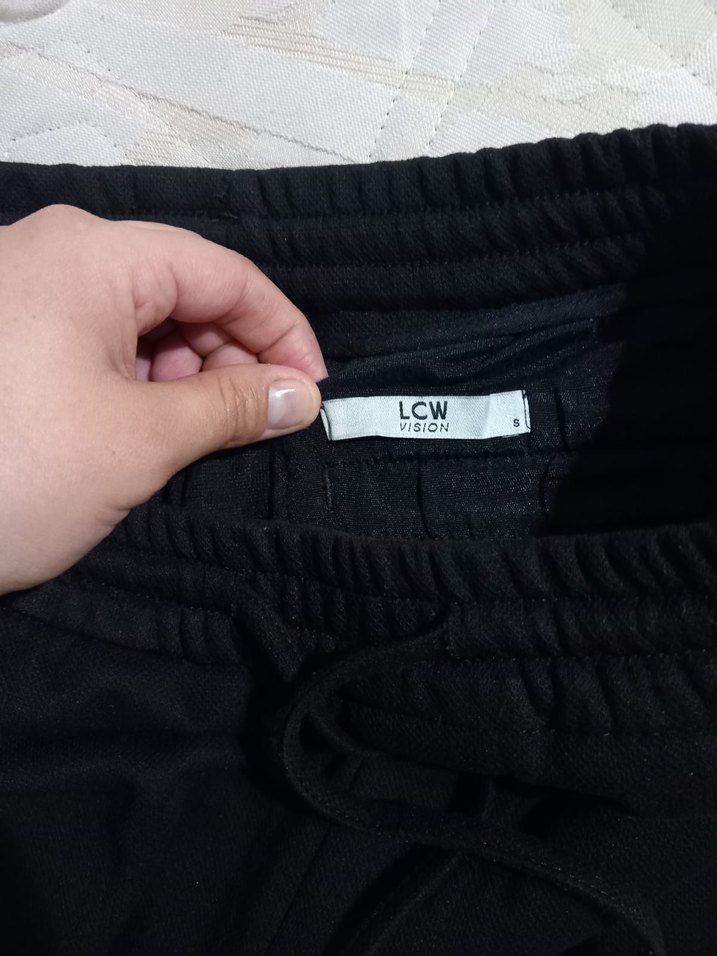 Siyah Bağcıklı erkek Rahat Kumaş Pantolon - Görsel 5