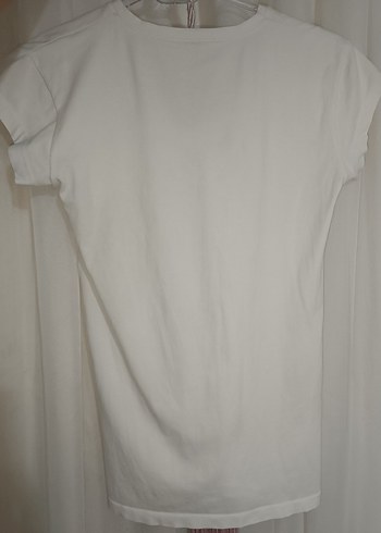 Kadın Beyaz Uzun Kollu Pamuklu Tişört - Görsel 5