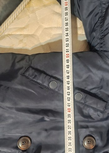 Kürklü Lacivert Erkek Midi Mont - Görsel 6