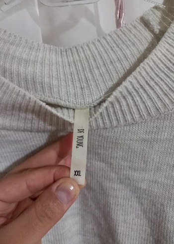 Gri Örgü Kadın Triko Kazak - Görsel 5