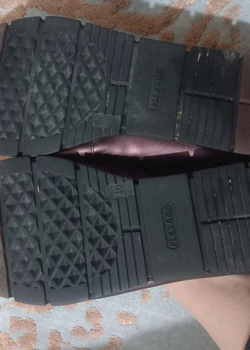 Kahverengi Deri Dolgu Topuk Kadın Babet - Görsel 4