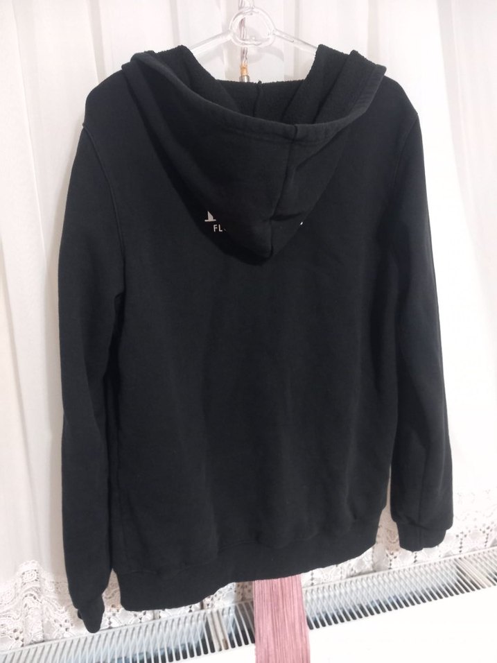 Siyah Fermuarlı Kadın sweatshirt - Görsel 2