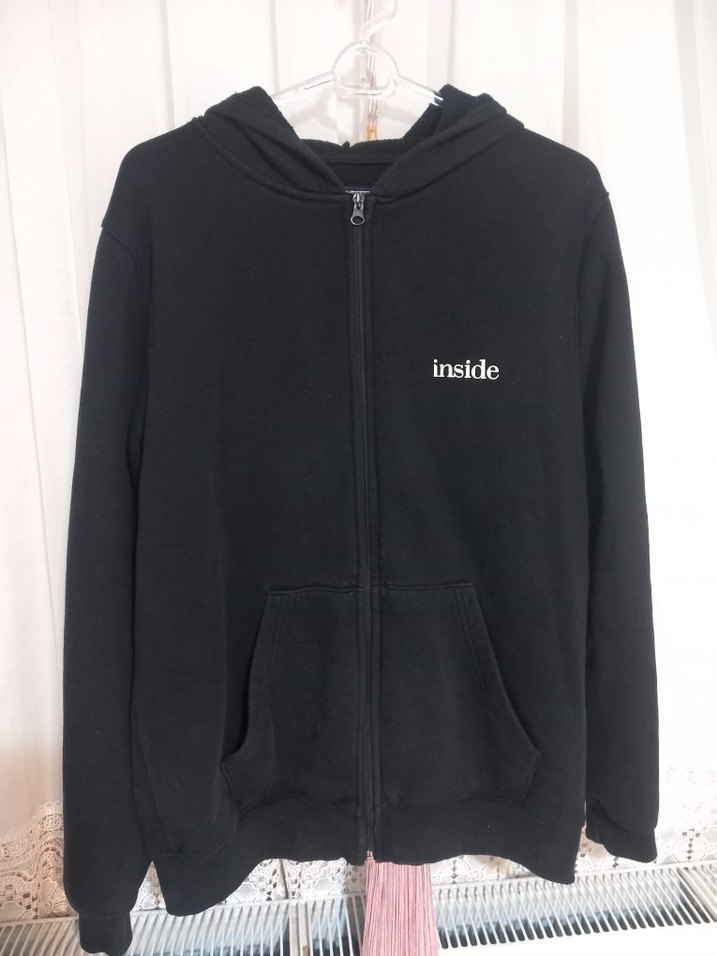 Siyah Fermuarlı Kadın sweatshirt - Görsel 5