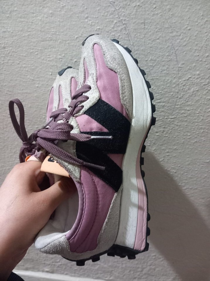 Pembe Bağcıklı Yüksek Topuklu Spor Ayakkabı - Görsel 2