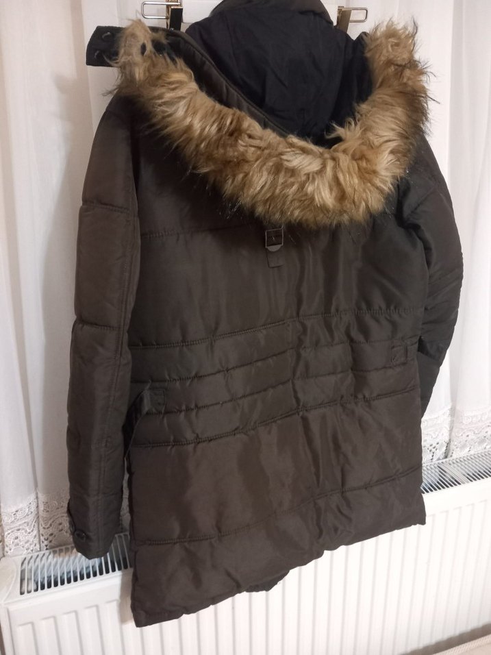 Kahverengi Kürklü erkek Kış Montu - Görsel 5