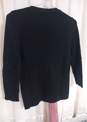 Siyah İnce Triko Kadın Kazak - Görsel 5