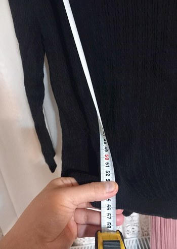 Siyah İnce Triko Kadın Kazak - Görsel 6