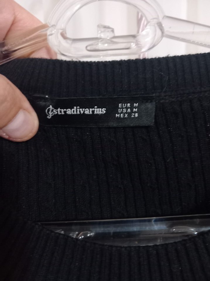 Siyah İnce Triko Kadın Kazak - Görsel 2