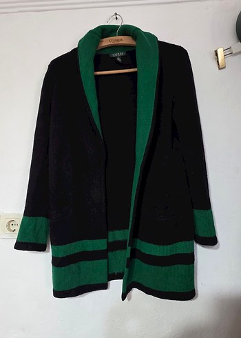 Ralph Lauren Yesil Sal Yaka Siyah Triko Hirka