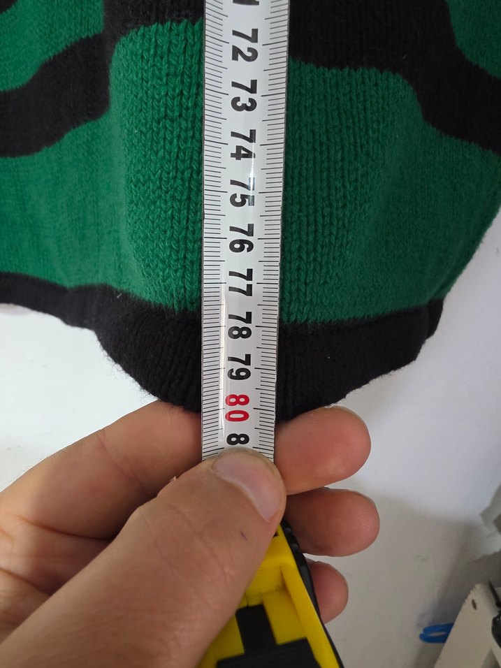 Yeşil Şal Yaka Siyah Triko Hırka — görsel 6/9