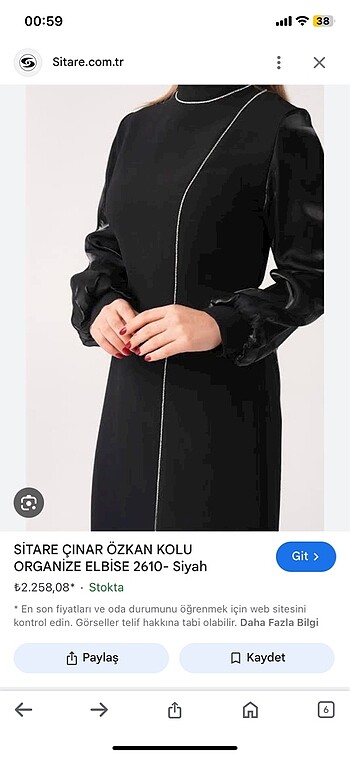 Diğer Çınar özkaran abiye siyah elbise