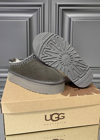Ugg UGG Gri Platform Topuklu Kadın Terlik