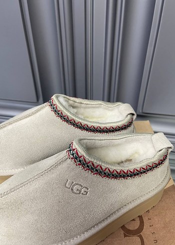 Ugg Bej Süet Platform Topuklu Kadın Ev Terliği