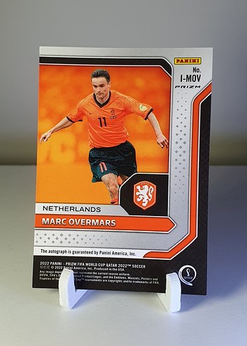 Marc Overmars auto imzalı Panini Prizm Topps