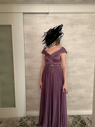 m Beden mor Renk Deniz Butik Şık Elbise