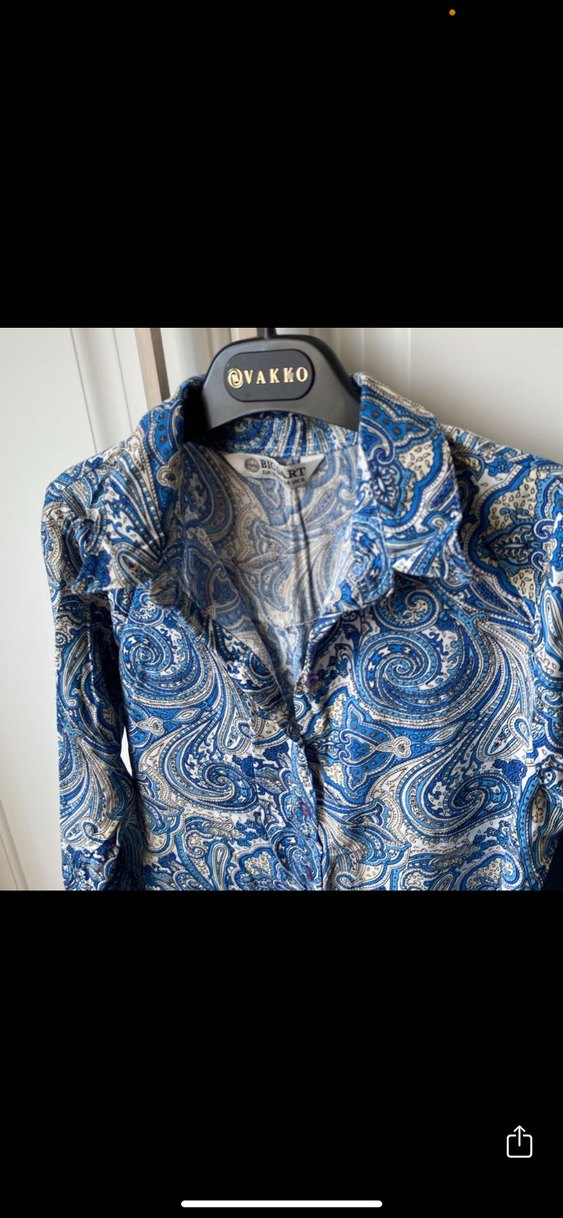 Bohem Uzun Kollu Düğmeli Gömlek - Görsel 2