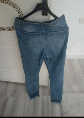 LC Waikiki Kadın Mavi Bol Kesim Midi Jean