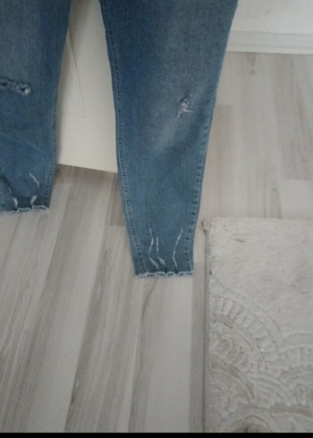 xxl Beden Kadın Mavi Bol Kesim Midi Jean