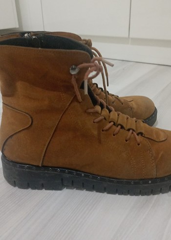 Kahverengi Süet Stiletto Topuklu Kadın Bot - Görsel 2