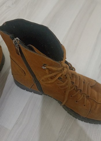 Kahverengi Süet Stiletto Topuklu Kadın Bot - Görsel 5