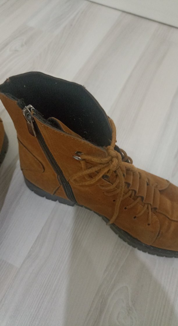 Kahverengi Süet Stiletto Topuklu Kadın Bot - Görsel 5