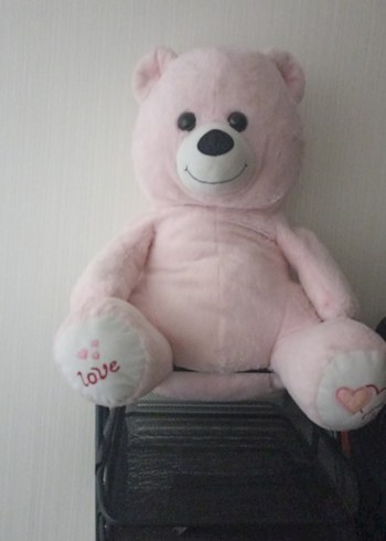 Pembe Peluş Ayıcık Oyuncak - Görsel 3