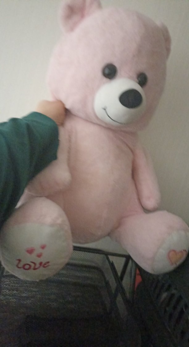 Pembe Peluş Ayıcık Oyuncak - Görsel 4