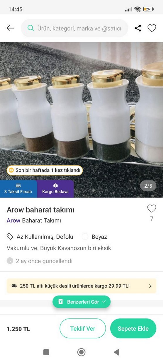 11 parça beyaz ve Altın Kapaklı Mutfak Baharat Seti - Görsel 3