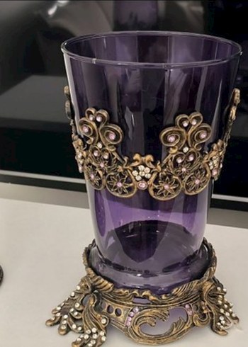 Mor Renkli Dekoratif Vazo - Görsel 2