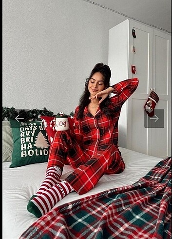 Ekose pijama takimi 