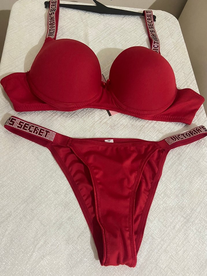 Victorias secret taşlı Sütyen ve Külot Takımı - Görsel 2