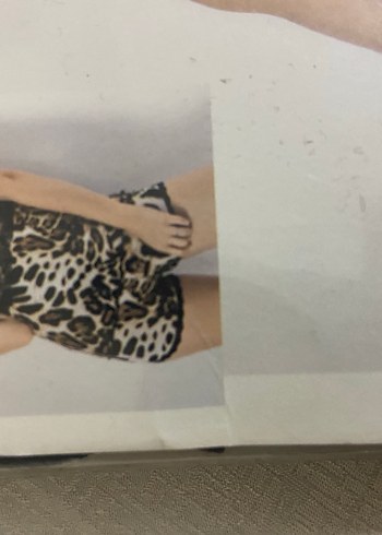 Leopar Desenli Dantelli  atlet şort takımı s m uyumlu - Görsel 2