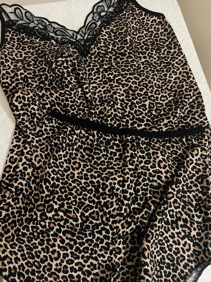 Sıla Sella Kadın Leopar Desenli Mini Pijama - Görsel 2
