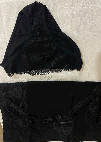 Siyah Dantel Detaylı Kadın İç Giyim - Görsel 5