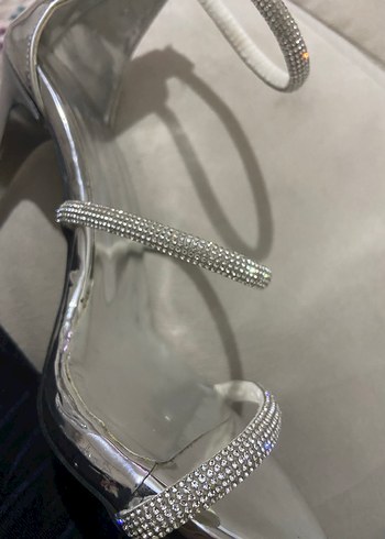 Gri Stiletto Topuklu Kadın Ayakkabı - Görsel 4