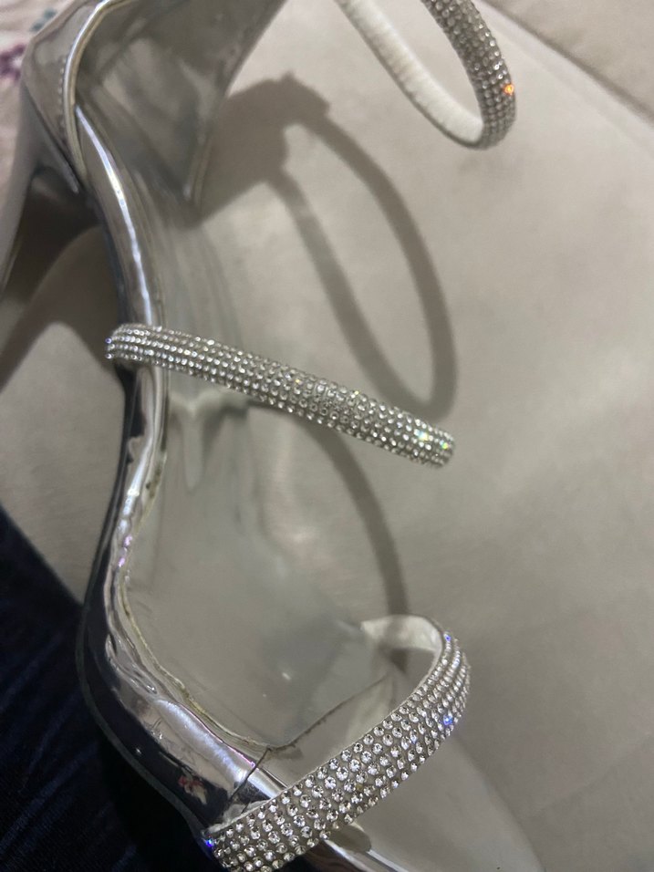 Gri Stiletto Topuklu Kadın Ayakkabı - Görsel 4