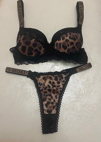 Leopar Desenli Victorias secret takım - Görsel 3