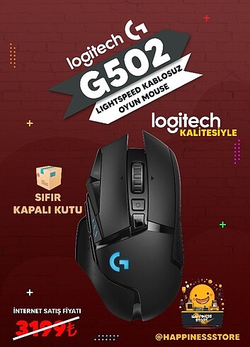 Logitech G502 Lightspeed Kablosuz Mouse