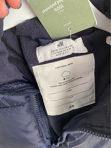 H&M H&M çocuk montu 4-5 yaş