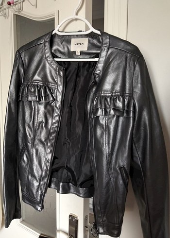 koton metalik füme rengi ceket - Görsel 2