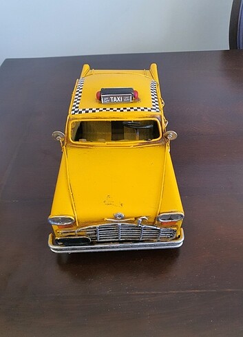 Vintage Dekoratif Metal Taksi Chevrolet