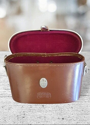 Antika Deri Dürbün Çantası Hendsoldt Wetzlar  - Görsel 2