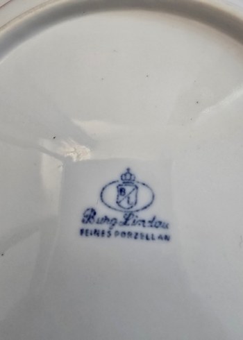 Burg Lindau Antika Alman Porselen Tabaklar - Görsel 9