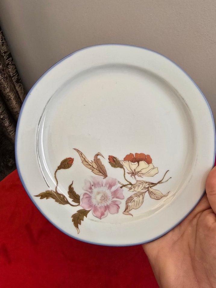 Burg Lindau Antika Alman Porselen Tabaklar - Görsel 4