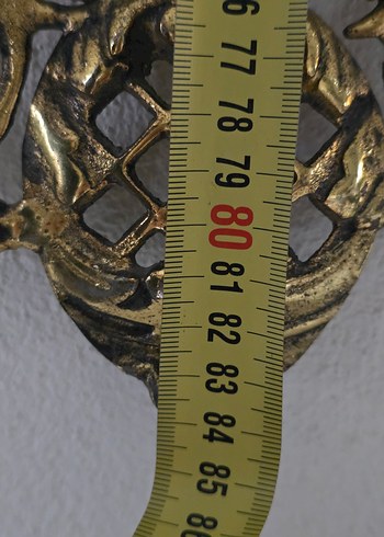 Vintage Pirinç Dresuar ve Ayna Takımı - Görsel 6