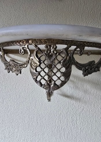 Vintage Pirinç Dresuar ve Ayna Takımı - Görsel 4