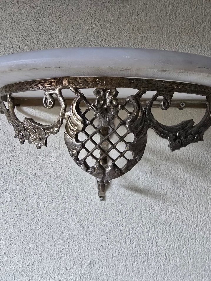 Vintage Pirinç Dresuar ve Ayna Takımı - Görsel 4