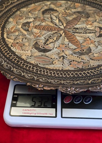 Bakır Duvar Tabağı 34 Cm - Görsel 6